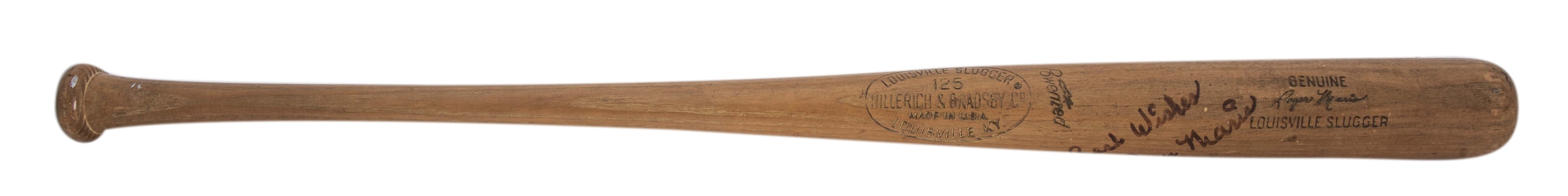 1964 Roger Maris Signed Louisville Slugger M110 Game Model Bat (PSA/DNA)